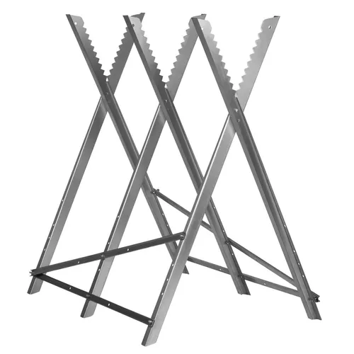 Grafner Sägebock - Klappbarer Sägegestell aus verzinktem Stahl, 150 kg belastbar - Gerüste: Stabiler Sägebock aus verzinktem Stahl mit massiver Verzahnung für sicheren Halt, klappbar und ideal für witterungsbeständige Nutzung.