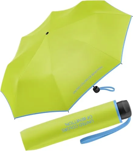 United Colors of Benetton Cuatrogotas 2018 Regenschirm, faltbar, 60 cm, Säure-Limette., 95 cm