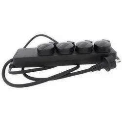 Arcas Outdoor Steckdosenleiste 4-fach, 2 M, 3800w, Ip44