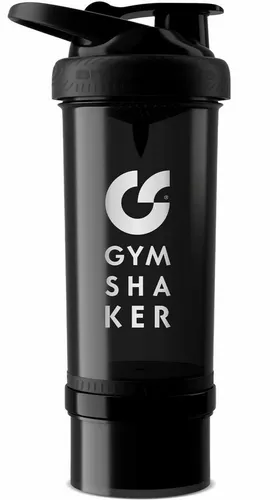 GYMSHAKER Protein Shaker mit Pulverfach - Trinkflasche für Fitness, Sport & Bodybuilding, Shaker für EAA, Eiweiß- & Sportgetränke, spülmaschinengeeignet