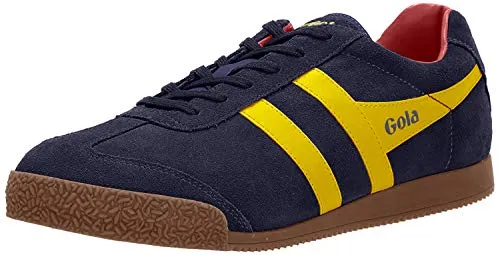 Gola Herren Harrier Suede Low-Top - Stilvolle Sneaker in Blau - Herren-Sneaker aus hochwertigem Wildleder, bequem und ideal für den Alltag oder Freizeitaktivitäten.