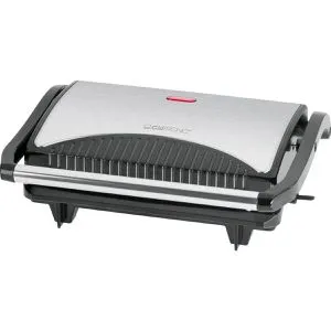 Clatronic Kontaktgrill MG 3519 Multigrill 700 W - Multifunktionsgrill für Steaks, Fisch und Gemüse mit gerillten Antihaftplatten für krosse Ergebnisse. Ideal für 4-6 Personen, gesundes Grillen dank Fettablauf und 700 W für schnelle Zubereitung.