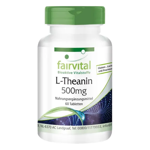 L-Theanin 500mg - 60 Tabletten, Gedächtnis und Konzentration | VEGAN | fairvital