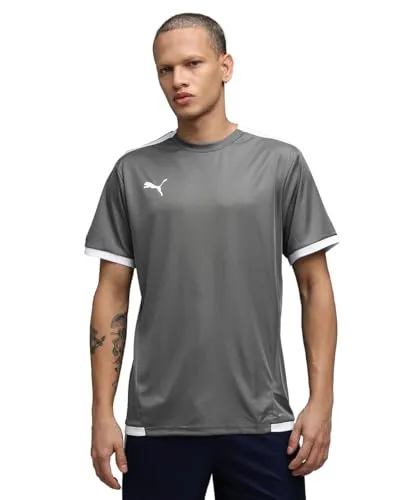 PUMA Herren Teamliga Jersey Shirt in Smoked Pearl-puma White, XL EU - Hochwertiges Fußballtrikot mit dryCELL-Technologie für optimalen Feuchtigkeitstransport. Aus recycelten Materialien gefertigt, bietet es hohen Tragekomfort und verbesserte Passform durch angeschnittene Seitennaht.