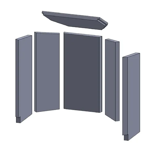 Feuerraumauskleidung Passend für GKT** Kamin & Ofen 6-teilig