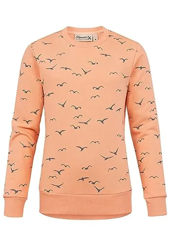 REPUBLIX Damen Kapuzenpullover Sweatjacke Pullover Hoodie Sweatshirt RD-017 Corall M