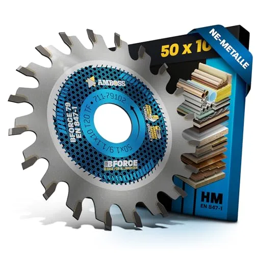 HM Kreissägeblatt 50x10 Z20 Trapez-Flachzahn für Aluminium. AMBOSS WERKZEUGE® Sägeblatt 50mm komp. zu Proxxon KS 230. FKS E uvm.