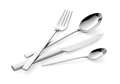 Lagostina Giada Besteckset für 6 Personen - 24-teiliges Besteckset aus hochwertigem 18/10 Edelstahl, spülmaschinenfest und mit elegantem Design für jeden Anlass – ideal als Geschenk!