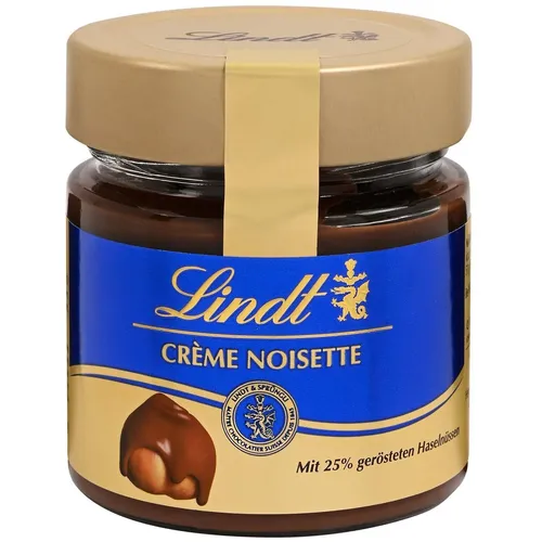 Lindt Schokolade - Brotaufstrich Crème Noisette, 220 g - Premium Haselnusscreme mit 25% gerösteten Haselnüssen und aromatischem Kakao, ideal für Frühstück und Desserts. Genießen Sie den einzigartigen Lindt-Genuss!