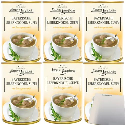 Jürgen Langbein Bayerische Leberknödel-Suppe 6er Pack 6x400ml Dose usy Block