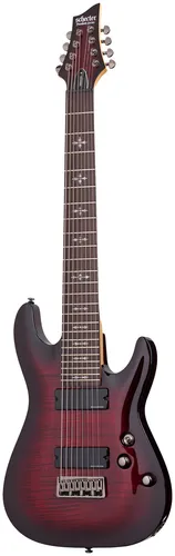 Schecter Demon-8 Crimson Red Burst E-Gitarre