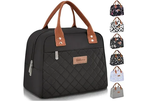 Lunchtasche Kühltasche Isoliertasche Schwarz 29x21x16.5cm