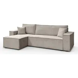 Lukmebel Eck-Sofa Carlos mit Schlaffunktion und Bettkasten von Lukmebel