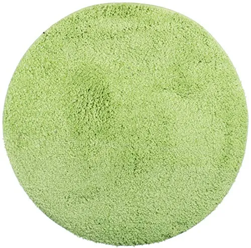 Brandsseller Badezimmerteppich Ø 60 cm Badvorleger Badematte Badteppich rund Chenille rutschfest saugstark maschinenwaschbar - Grün
