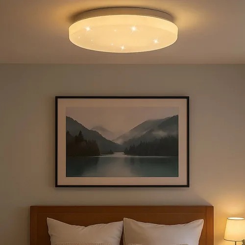 Deckenlampe Deckenleuchte Esszimmerleuchte Sternen Himmel rund CCT LED D 25,5 cm