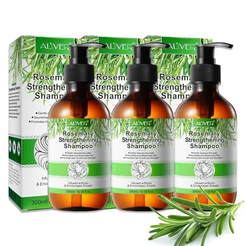 P-Beauty Rosmarin Shampoo für Haarwachstum 3x300ml - Shampoo gegen Haarausfall mit natürlichen Inhaltsstoffen, fördert gesundes Haarwachstum und revitalisiert die Kopfhaut für kräftigeres Haar.