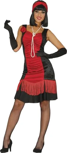 rotes Charleston Kleid Karneval 20er Jahre Motto Party Kostüm für Damen Gr. M-XL, GröÃŸe:L