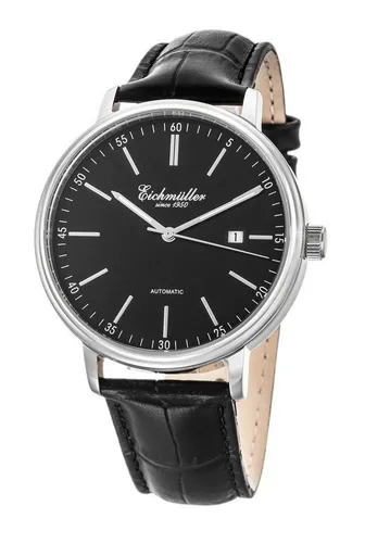 Eichmüller Automatikuhr Herrenuhr RE7034 - Armbanduhren mit hochwertigem Miyota 8215 Automatikuhrwerk, 42 Stunden Gangreserve und stilvollem Lederarmband in Schwarz, ideal für jeden Anlass.