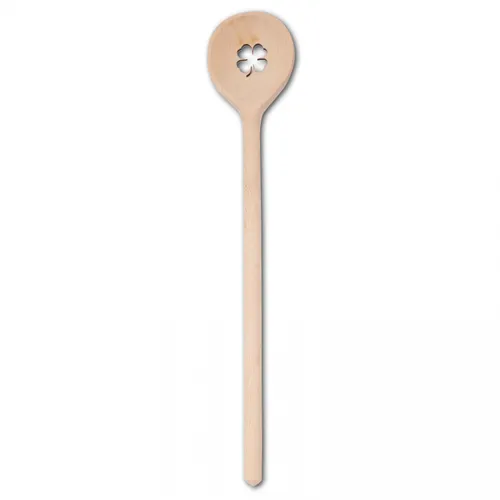 Kochlöffel, rund, mit Motiv Kleeblatt, aus Holz 30 cm