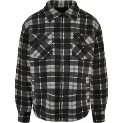 Urban Classics Herren Jacke Plaid Teddy Lined Shirt Jacket - Funktionsjacke im Hemdstyle mit großem Karomuster, warmem Sherpa-Futter und praktischen Taschen – ideal für lässige Streetwear-Looks!