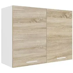 Küchenschrank Breite 80 cm Holztür Hängeschrank - VCM Esilo - Einbauküchen-Komponenten mit pflegeleichter Oberfläche und zwei stabilen Drehtüren für optimalen Stauraum. Modular kombinierbar mit weiteren Möbeln der Serie VCM Esilo.