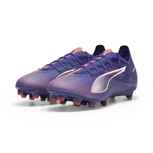 PUMA Unisex Ultra 5 Match FG/AG Soccer Shoe - Fußballschuhe mit GripControl-Beschichtung für präzise Ballkontrolle, ideal für festen Boden und Kunstrasen, perfekte Passform für Spieler mit normalen bis schmalen Füßen.