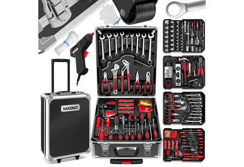 MASKO® Werkzeugkoffer 1299-teilig mit Trolley-Funktion von Masko