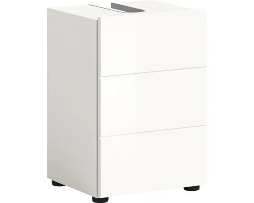 Waschbeckenunterschrank Vechtesee, weiß - Praktischer Waschbeckenunterschrank in zeitlosem Design, bietet ausreichend Stauraum und ist mit Siphonausschnitt ausgestattet. Ideal für jedes Badezimmer!