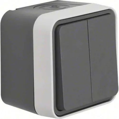 Berker Serienschalter AP 30753505 grau/lichtgrau W.1 / 10AX 250V