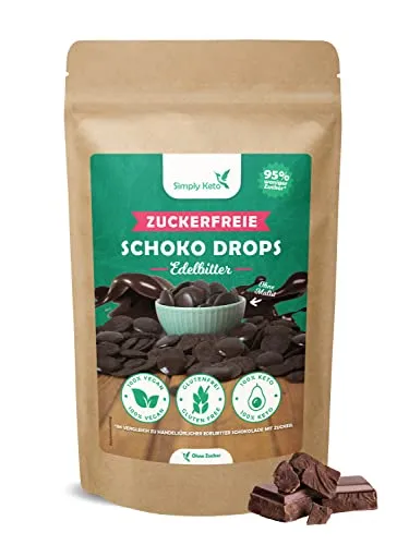 Simply Keto Lower Carb* Schokodrops Zuckerfrei (200g) von Simply Keto