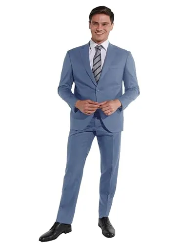 Steffen Klein Herren Anzug elastisch - Business Anzug in hellblau, Regular Fit - Eleganter Herren Anzug von Steffen Klein, Regular Fit für bequemen Tragekomfort und optimalen Bewegungsfreiheit - ideal für professionelle Anlässe.