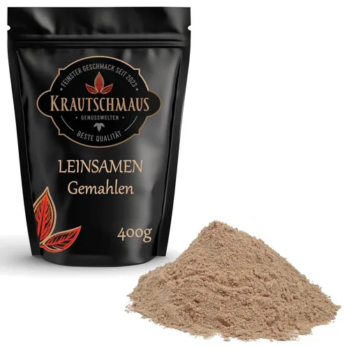 400g Leinsamen gemahlen Leinsaat Leinsamenmehl Low Carb Flachs Mehl Premium