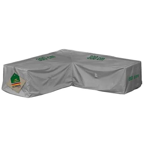 Mehr Garten Premium Schutzhülle für Loungegruppe L-Form 300 x 300 x 80 cm - Schutzhüllen für Gartenmöbel, wasserdicht und reißfest. Schützt Ihre Loungegruppe das ganze Jahr vor Wind, Wetter und UV-Strahlung.
