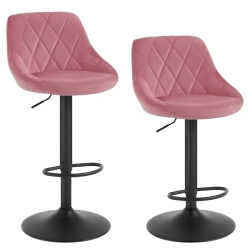 WOLTU Barhocker 2er Set in pink von WOLTU