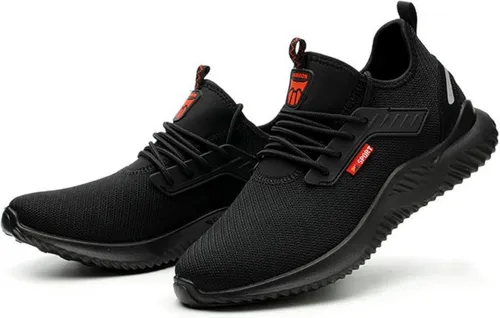 UE Stock Sicherheitsschuhe Arbeitsschuhe Stahlkappensneaker Gr. 37 Schwarz Sicherheitsschuh für höchsten Komfort