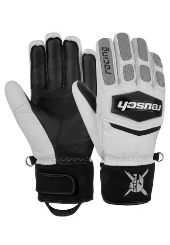Reusch Skihandschuhe Worldcup Warrior Team – winddicht grau/weiß Größe 8
