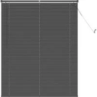 vidaXL Verstellbare Venetianer Jalousie Silber Grau 150 x 110 cm - Elegante PVC-Jalousie für Fensterdekoration, ideal für Arbeitszimmer oder Büros. Langlebig, pflegeleicht und mit präziser Lichtsteuerung für mehr Komfort und Stil.