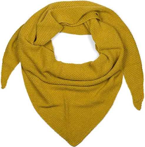 styleBREAKER Damen Strick Dreieckstuch - Weiches Schultertuch mit Reiskorn Muster - Schals für Damen, modisches Reiskorn-Strickmuster aus hochwertigem Wolle-Alpaka-Mix, ideal für gemütliche Layer-Looks im Herbst und Winter.