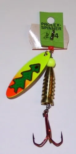 Profi Blinker Prollex Spinner oval Gr.4 FL.gelb/grün