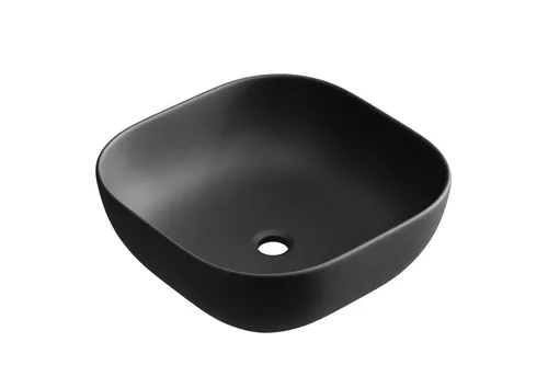 Planetmöbel Aufsatzwaschbecken 42 cm schwarz matt in schwarz von Planetmöbel