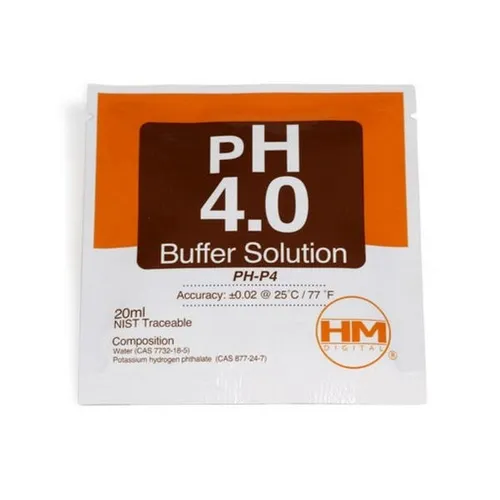 Pufferlösung Kalibrierlösung Eichlösung HM Digital pH 4.0 20ml (PH-P4)