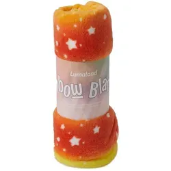 LUMALAND Kuscheldecke für Kinder in orange von Lumaland