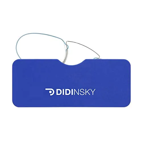 DIDINSKY Lesebrille für Damen und Herren Transparent. Kompakte leichte randlose brillen. Brillengestelle für damen und herren. Lesehilfe Retro. Blue +1.0 - LOUVRE