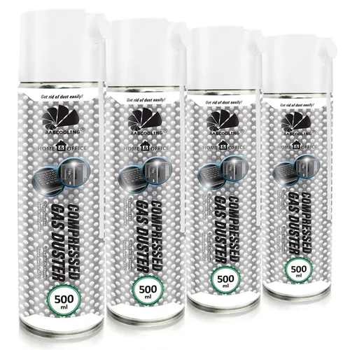 4x AABCOOLING H&O Gas Air Duster 500ml LUFTDRUCKSPRAY REINIGUNGSSET REINIGUNG