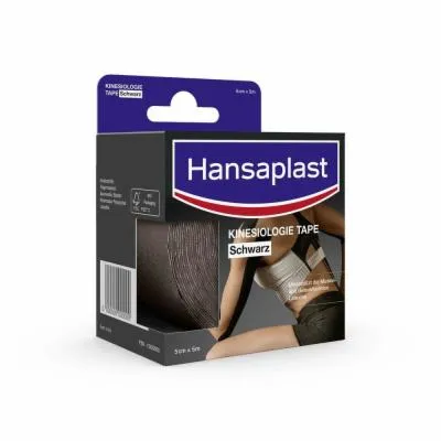 Produktbild HANSAPLAST Sport Kinesiologie Tape 5 cmx5 m schw. 1 St