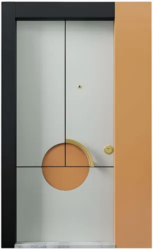 Hellgraue Eingangstür Bex - Exklusive Haustür für Ihr Zuhause - Moderne Eingangstür mit 3-dimensional verstellbaren Bändern und robustem, thermisch getrenntem Design. Ideal für sichere und stilvolle Eingänge. Inklusive Zylinder mit 5 Schlüsseln.
