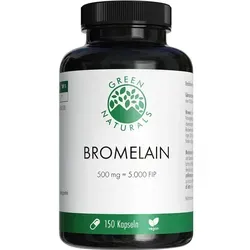Green Naturals Bromelain 500 mg - 150 vegane Kapseln, rezeptfrei und unterstützt die Verdauung