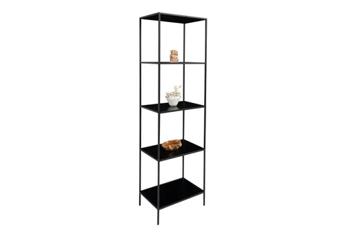 tinkaro Standregal Regal Vita Stahl, Spanplatte, Melaminfolie Schwarz, 1-tlg.