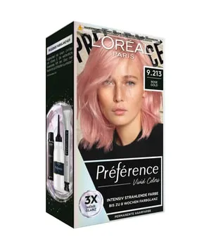L'Oréal Paris Intensive dauerhafte Haarfarbe, Bis zu 8 Wochen glänzendes Haar und intensive Farbe, Préférence Vivid Colors, Farbe: 9.213 ROSE GOLD, 1 Stück