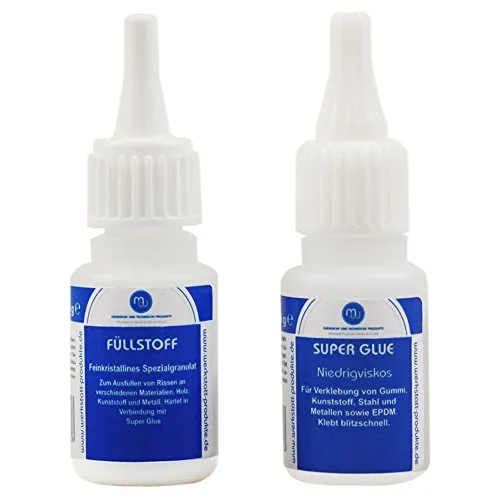 MW Klebe-Set Sekundenkleber 20g + Füllstoff 20g Die flüssige Schweißnaht